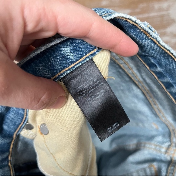 Rag & Bone Boy Jeans Hel Wholes Wash Boyfriend Street Edgy Light Wash Womens 25 - Picture 4 of 5